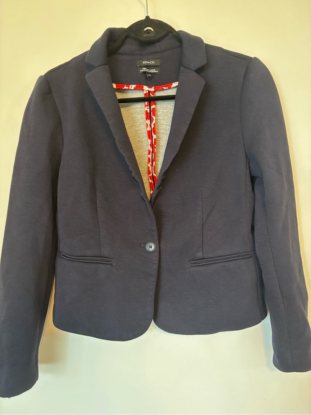 RW&CO. Navy Single-Button Tailored Blazer